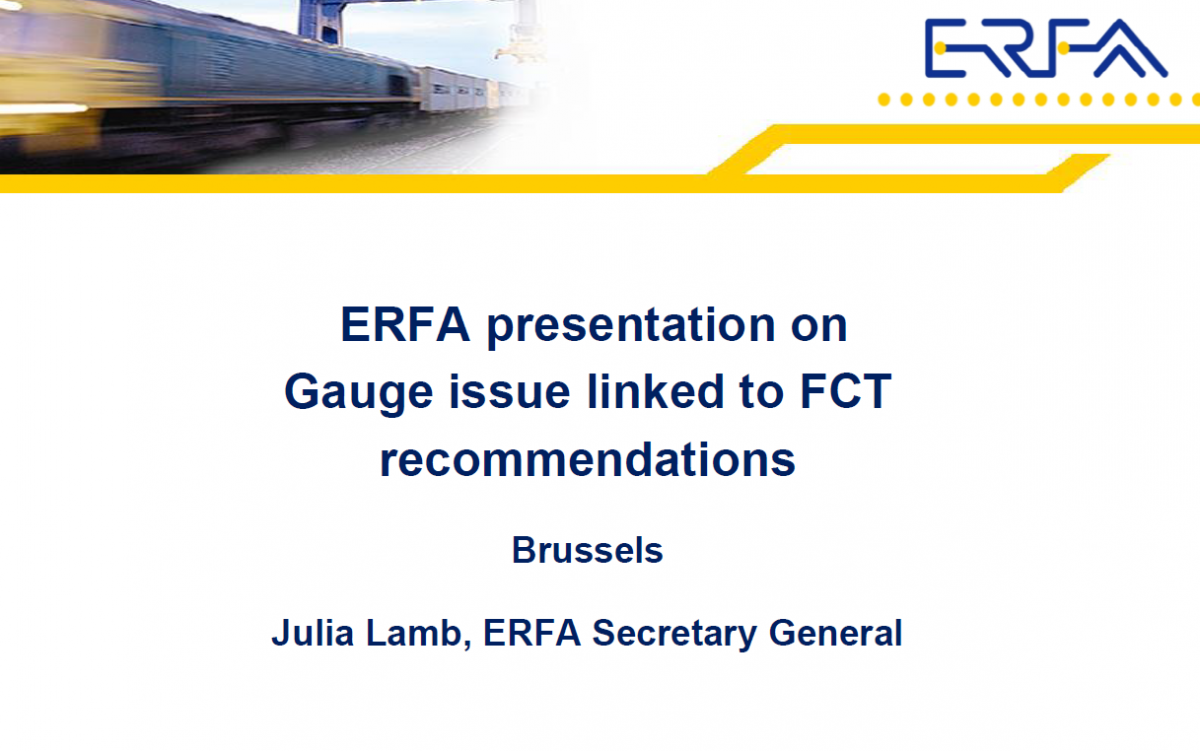 ERFA presentation on Gauge issue linked to FCT recommendations